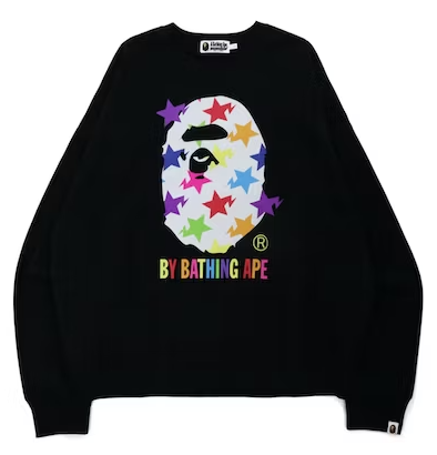 BAPE - Moletom Crewneck Sta Pattern "Preto" -NOVO-