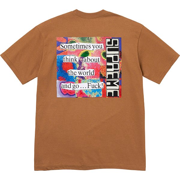 SUPREME - Camiseta Static "Marrom" -NOVO-