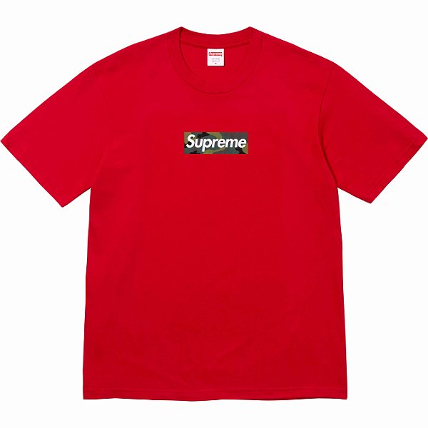 SUPREME - Camiseta Box Logo Camo "Vermelho" -NOVO-