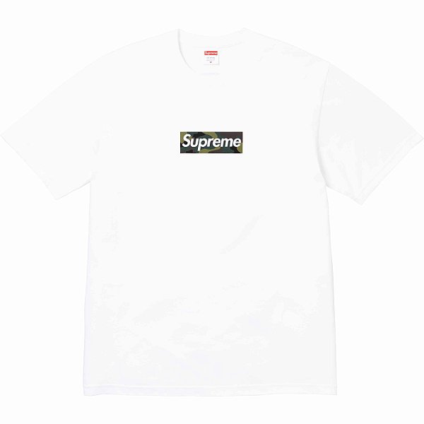SUPREME - Camiseta Box Logo Camo "Branco" -NOVO-