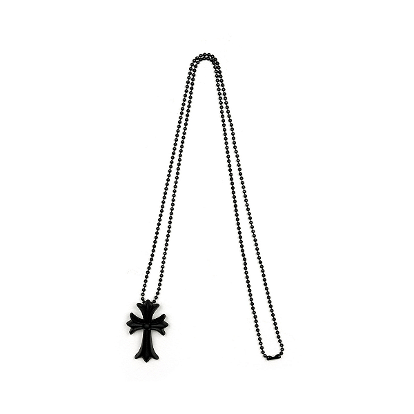 CHROME HEARTS - Colar Silicone CH Cross "Preto" -NOVO-