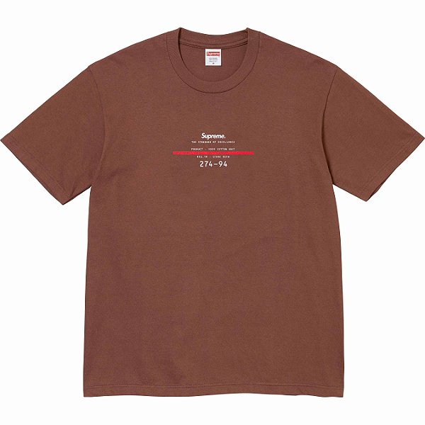 SUPREME - Camiseta Standard "Marrom" -NOVO-