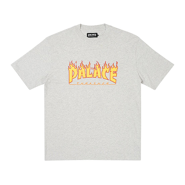 PALACE X THRASHER - Camiseta  "Cinza" -NOVO-