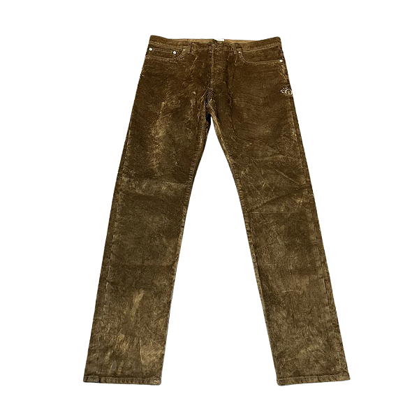 DIOR x CACTUS JACK - Calça Slim fit Jeans "Marrom" -NOVO-