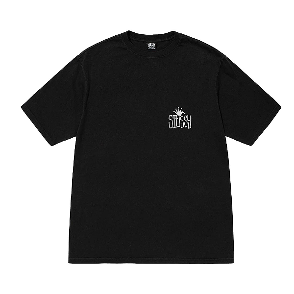 STUSSY - Camiseta International Crown Pigment Dyed "Preto" -NOVO-