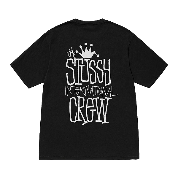 STUSSY - Camiseta International Crown Pigment Dyed "Preto" -NOVO-
