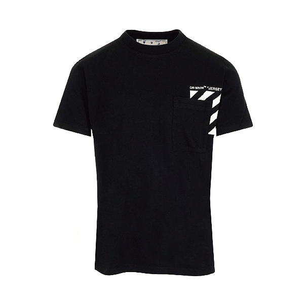 OFF-WHITE - Camiseta Diag Pkt Slim "Preto" -NOVO-