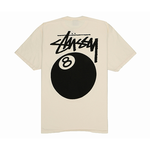 STUSSY - Camiseta 8 Ball Pigment Dyed "Natural" -NOVO-