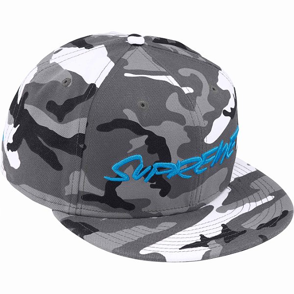 SUPREME X NEW ERA - Boné Futura 59Fifty Fitted "Camo Cinza" -NOVO-