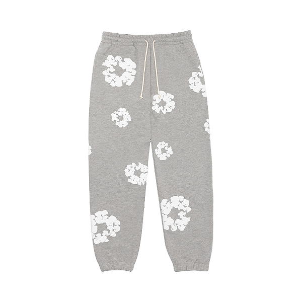 DENIM TEARS - Calça de Moletom Cotton Wreath "Cinza" -NOVO-