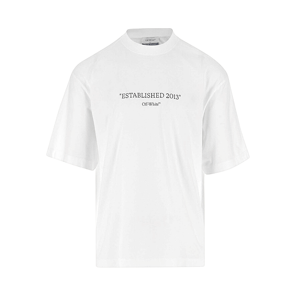 OFF-WHITE - Camiseta Established 2013 Skate "Branco" -NOVO-