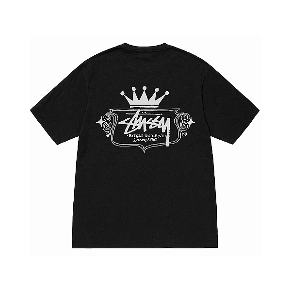 STUSSY - Camiseta Built To Last Pigment Dyed "Preto" -NOVO-