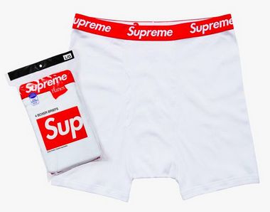 SUPREME x HANES - Cueca Boxer UNIDADE "Branco" -NOVO-