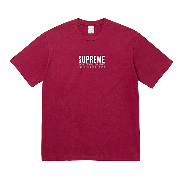 SUPREME - Camiseta Paris "Vinho" -NOVO-