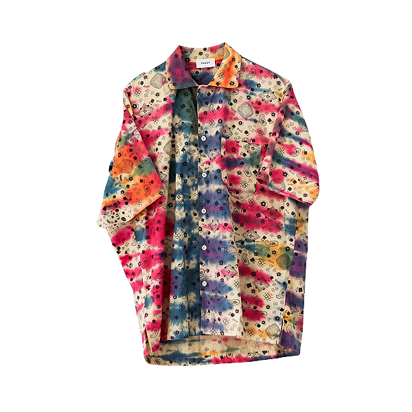 RHUDE - Camisa Paisley Print Camp Collar "Tie-Dye" -USADO-