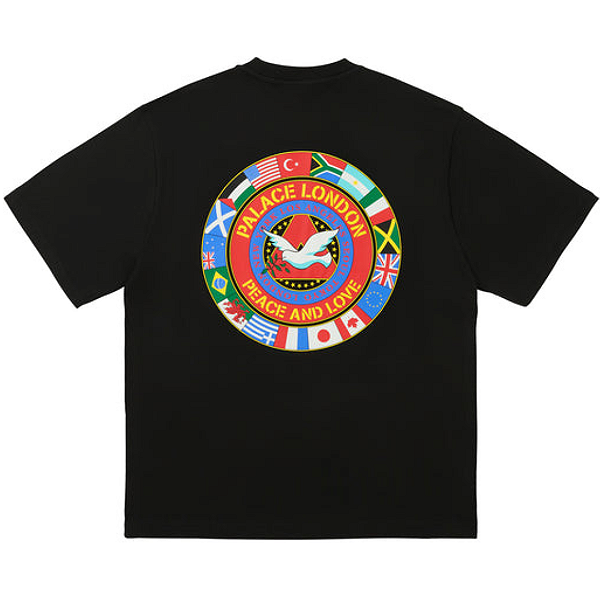 PALACE Camiseta Nations Preto NOVO Pineapple Co. 100 Autentico Itens Exclusivos e Limitados