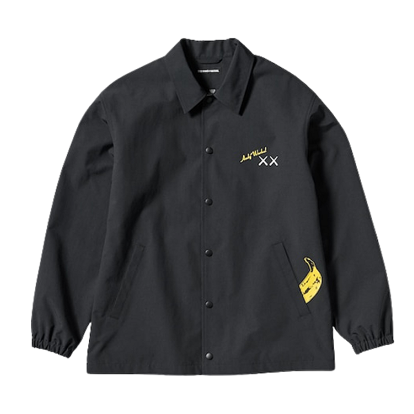 KAWS X UNIQLO X ANDY WARHOL - Jaqueta Coach Companion "Preto" -NOVO-