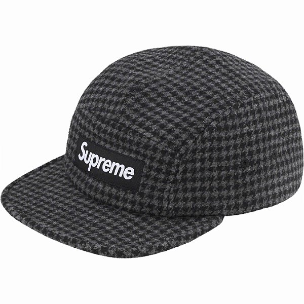 SUPREME - Boné Houndstooth Wool Camp "Preto" -NOVO-