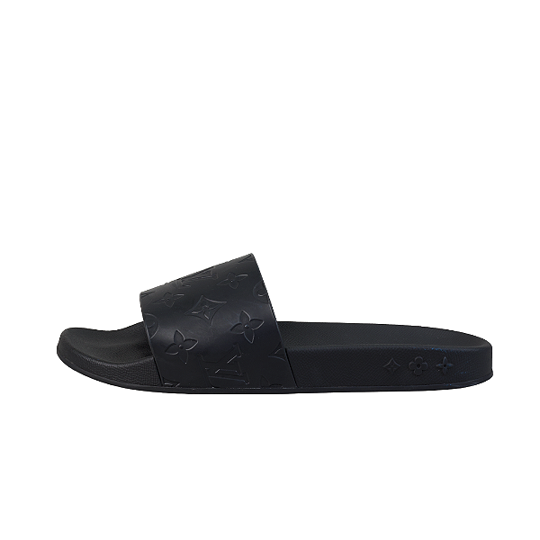LOUIS VUITTON - Chinelo Slide "Preto" (40,5 BR / 7,5 LV) -USADO-