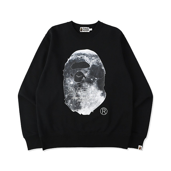 BAPE - Moletom Crewneck Ape Head Moon "Preto" -NOVO-