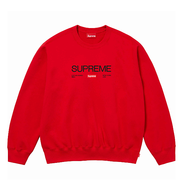 SUPREME - Moletom Crewneck Established "Vermelho" -NOVO-