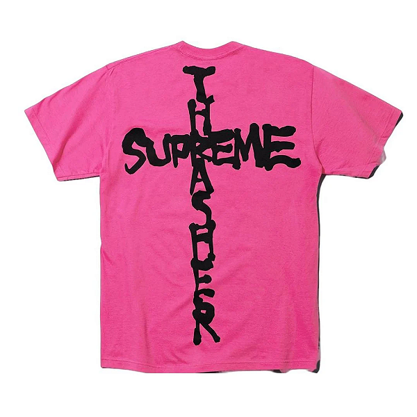SUPREME x THRASHER - Camiseta Cross "Rosa" -NOVO-
