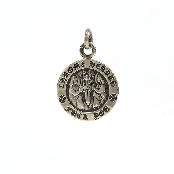 CHROME HEARTS - Pingente Angle & Dagger Round 2008 "Prata 925" -VINTAGE-