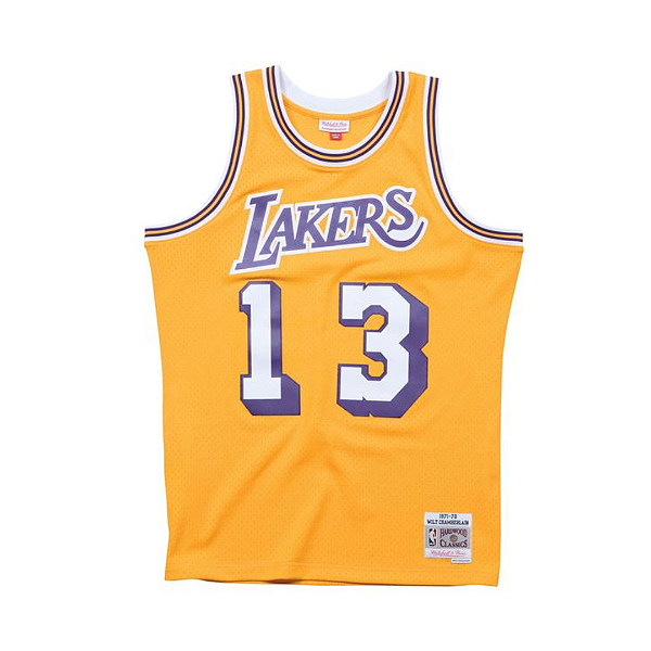 MITCHELL & NESS - Regata Jersey Swingman Los Angeles Lakers 1971-72 Wilt Chamberlain "Amarelo" -NOVO-