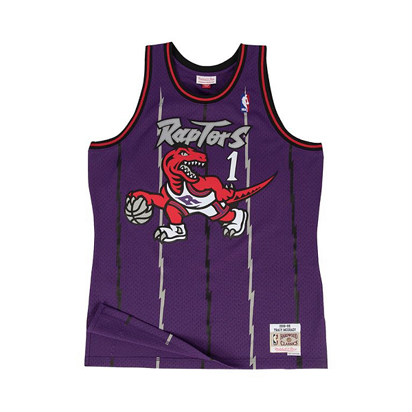 MITCHELL & NESS - Regata Jersey Road Toronto Raptors 1998-99 Tracy Mcgrady "Roxo" -NOVO-