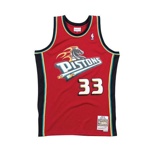 MITCHELL & NESS - Regata Jersey Alternate Detroit Pistons 1999-00 Grant Hill "Vermelho" -NOVO-