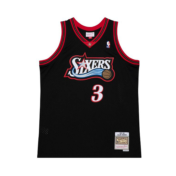 MITCHELL & NESS - Regata Jersey Philadelphia 76Ers 1997-98 Allen Iverson "Preto" -NOVO-