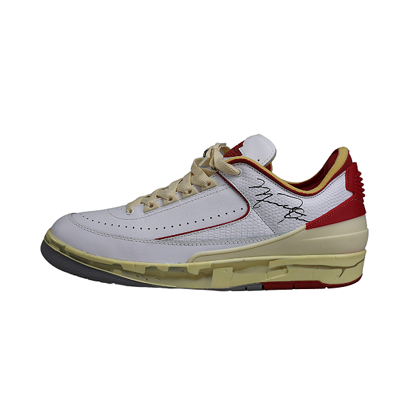 NIKE x OFF-WHITE - Air Jordan 2 Retro Low SP "White Red" -USADO-