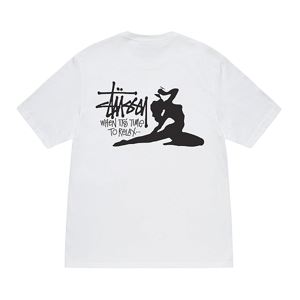 STUSSY - Camiseta Relax "Branco" -NOVO-