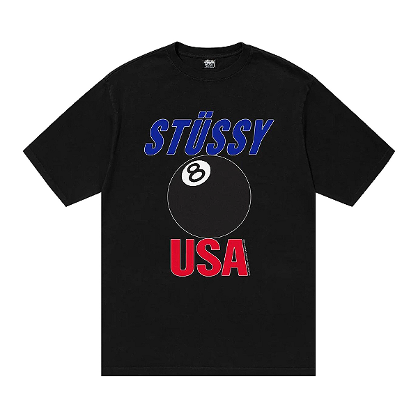 STUSSY - Camiseta USA Pigment Dyed "Preto" -NOVO-