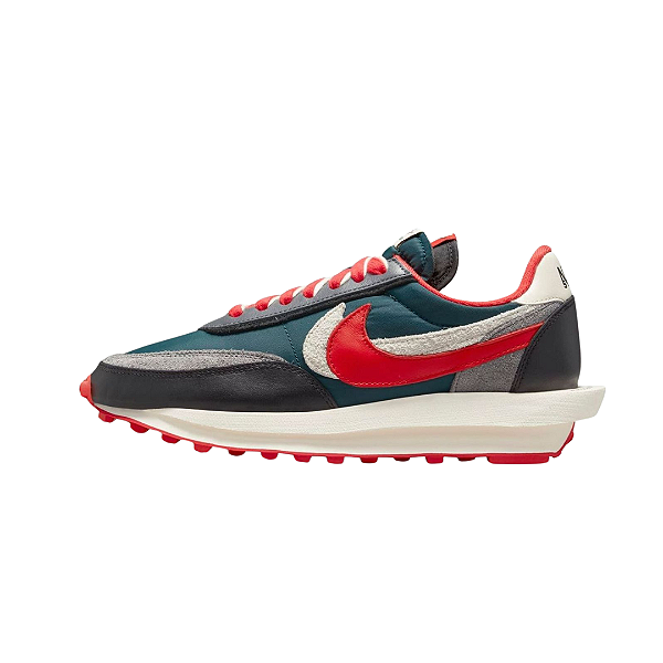 NIKE x SACAI x UNDERCOVER - LD Waffle "Midnight Spruce University Red" -NOVO-