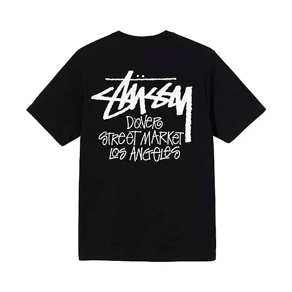 STUSSY x DOVER STREET MARKET - Camiseta Los Angeles "Preto" -NOVO-