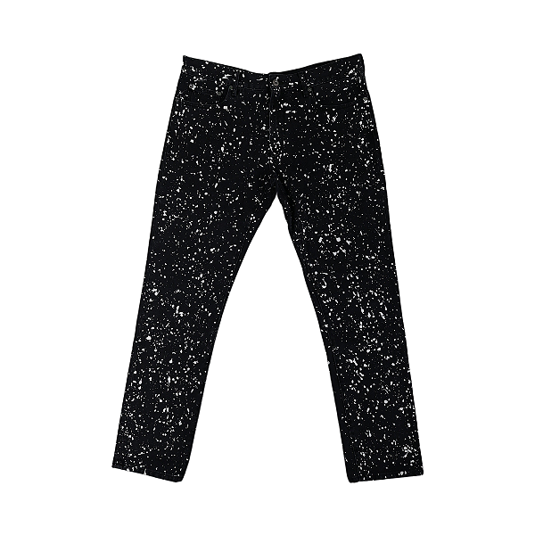 OFF-WHITE - Calça Diag Outl Skinny Jeans "Preto" -USADO-
