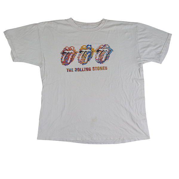 ROLLING STONES - Camiseta Tour 2002/03 "Branco" -VINTAGE-