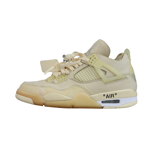 NIKE x OFF-WHITE - Air Jordan 4 Retro "Sail" -USADO-