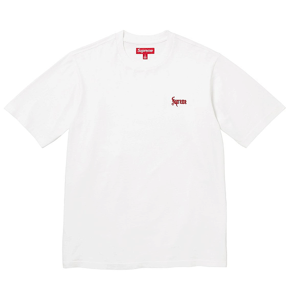 SUPREME - Camiseta Old English "Branco" -NOVO-