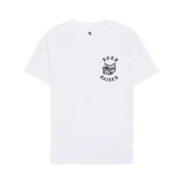 BORN X RAISED - Camiseta Boardwalk Shark "Branco" -NOVO-