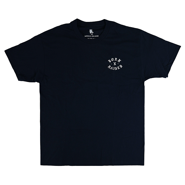 BORN X RAISED - Camiseta Rocker "Azul Marinho" -NOVO-