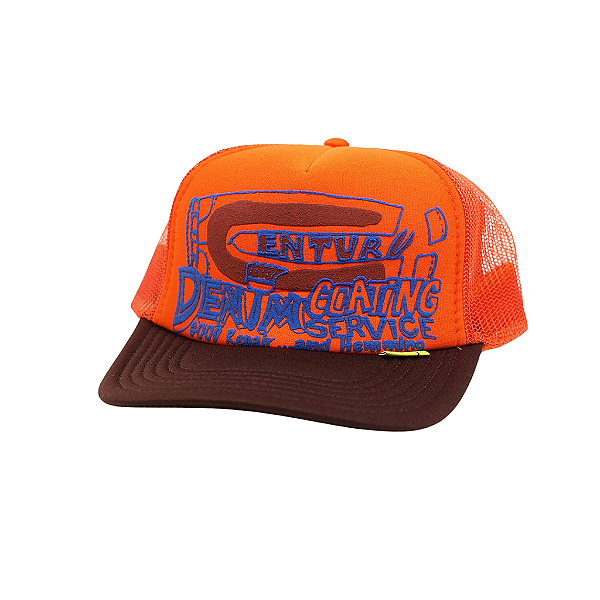 KAPITAL - Boné Trucker Coating Service "Laranja/Marrom" -NOVO-