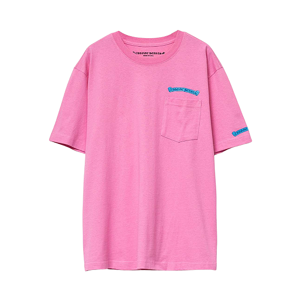 CHROME HEARTS - Camiseta Scroll "Rosa/Azul" -NOVO-