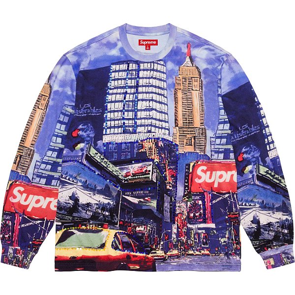 SUPREME - Camiseta Manga Longa Skyline Sequin "Day" -NOVO-