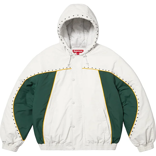 SUPREME - Jaqueta Studded Stadium "Branco" -NOVO-