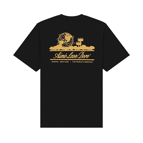 AIMÉ LEON DORE - Camiseta Unisphere "Preto" -NOVO-