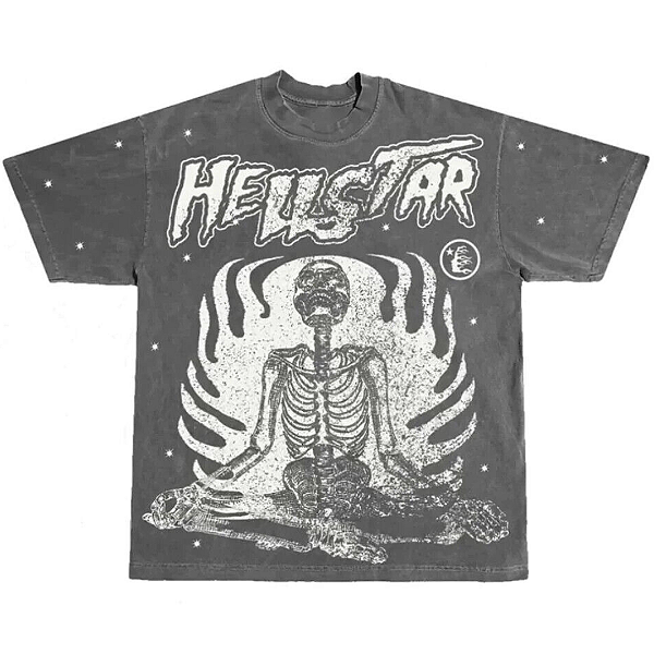 HELLSTAR - Camiseta Inner Peace "Cinza" -NOVO-
