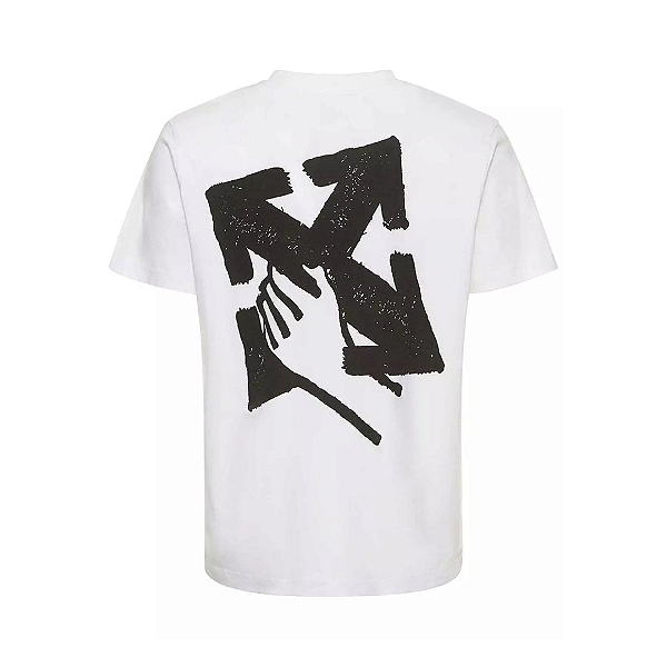 OFF-WHITE - Camiseta Hand Arrow Slim "Branco" -NOVO-