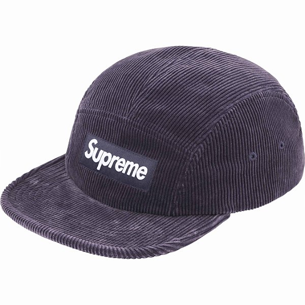 SUPREME - Boné Corduroy Camp SS25 "Roxo" -NOVO-